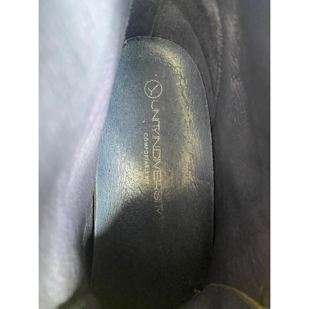 Unity In Diversity Leather Boots Block Heel Lace-… - image 7